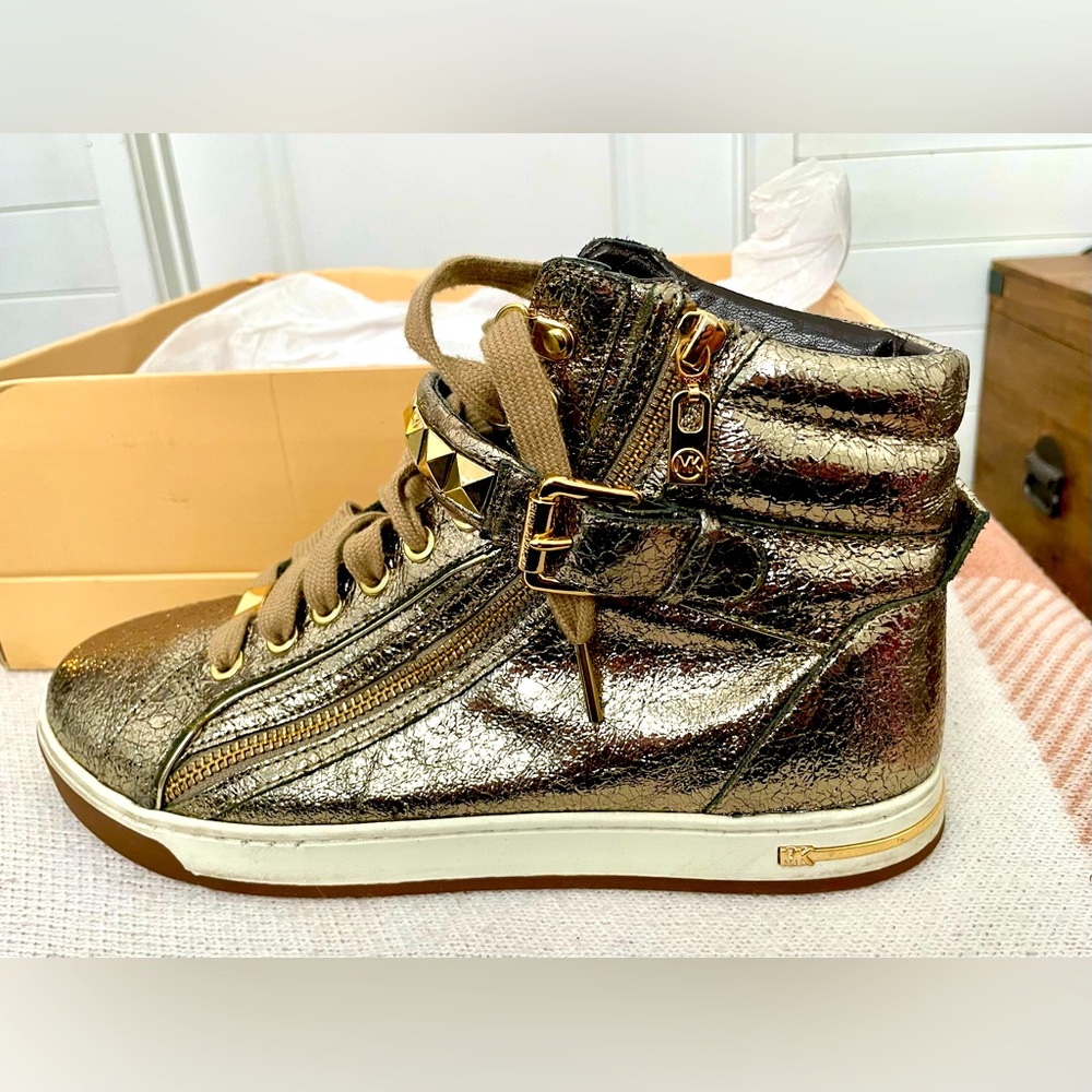 Michael Kors high top studded sneakers